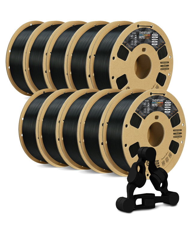 Overture PETG 3D Printer Filament 1.75mm - 10 Pack - Overture 3D