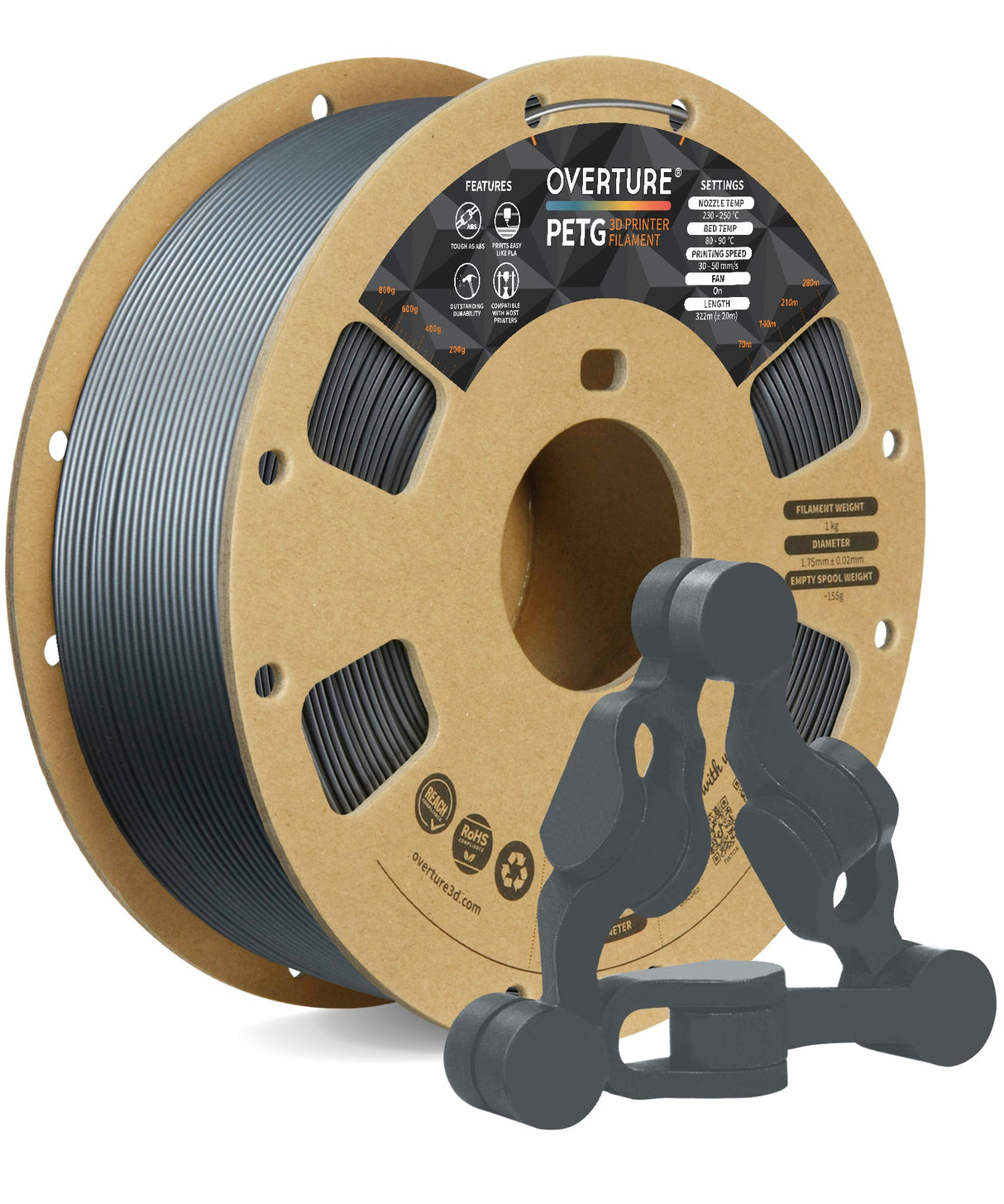 Overture PETG 3D Printer Filament 1.75mm - Overture 3D