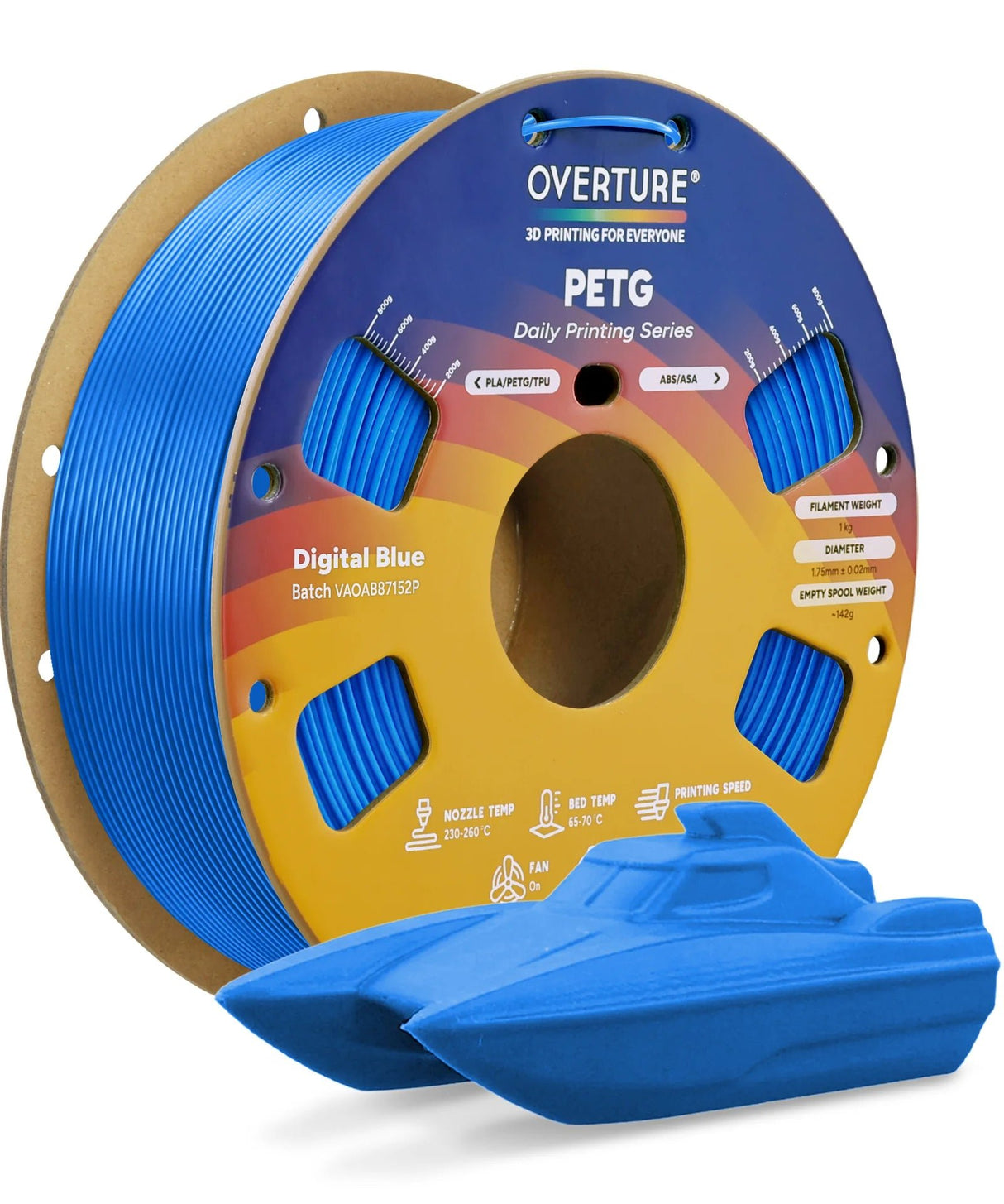 Overture PETG 3D Printer Filament 1.75mm - Overture 3D