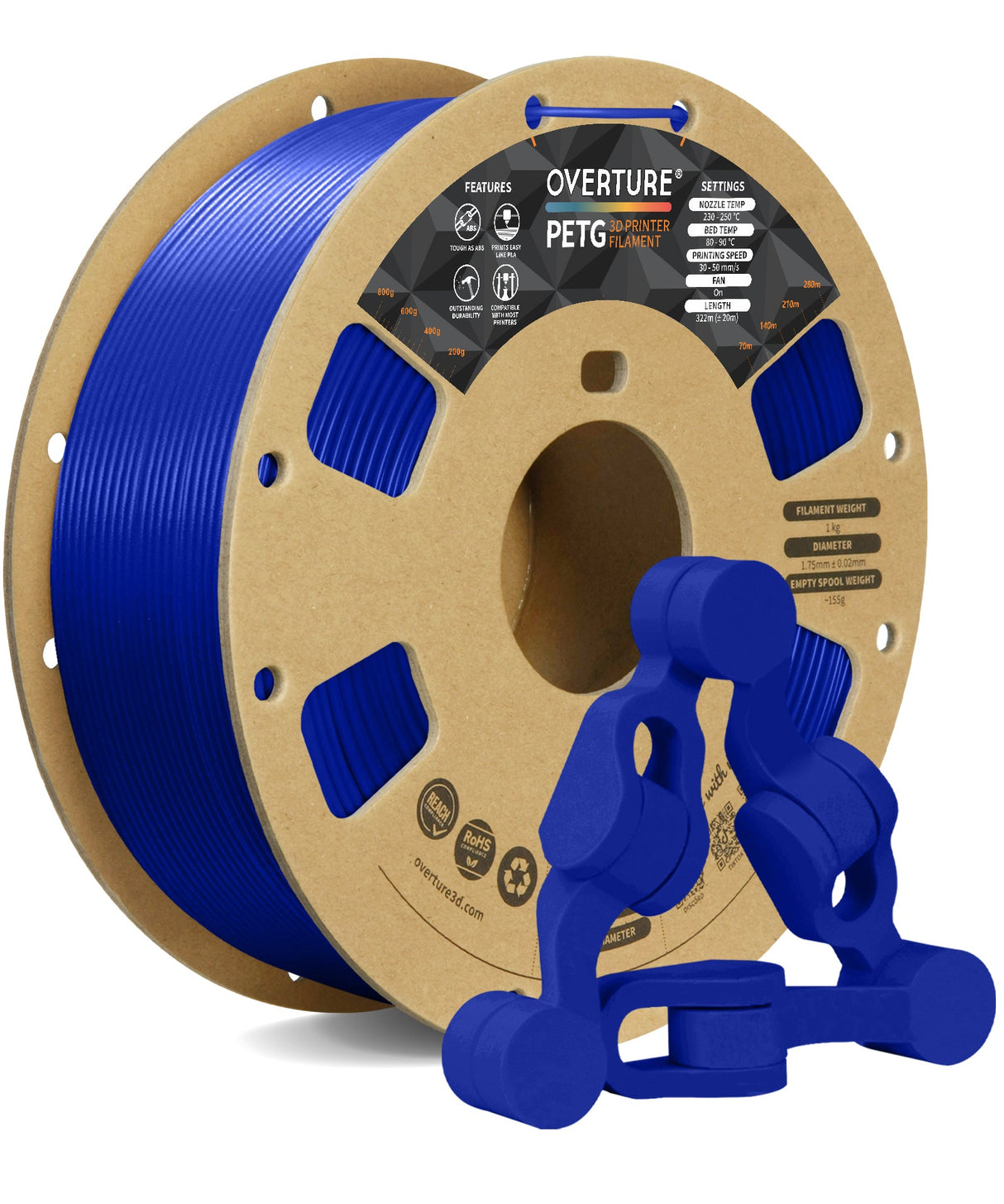 Overture PETG 3D Printer Filament 1.75mm - Overture 3D