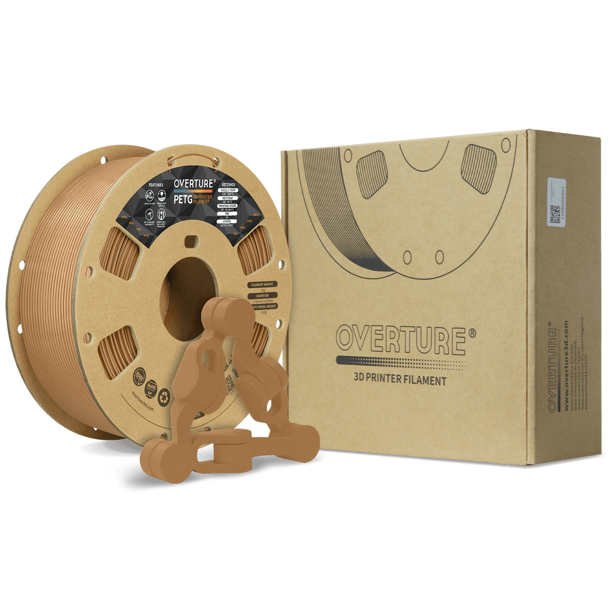 Overture PETG 3D Printer Filament 1.75mm - Overture 3D