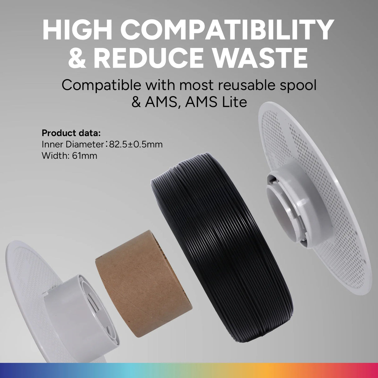 Overture PETG Refill 3D Printer Filament 1.75mm - Overture 3D