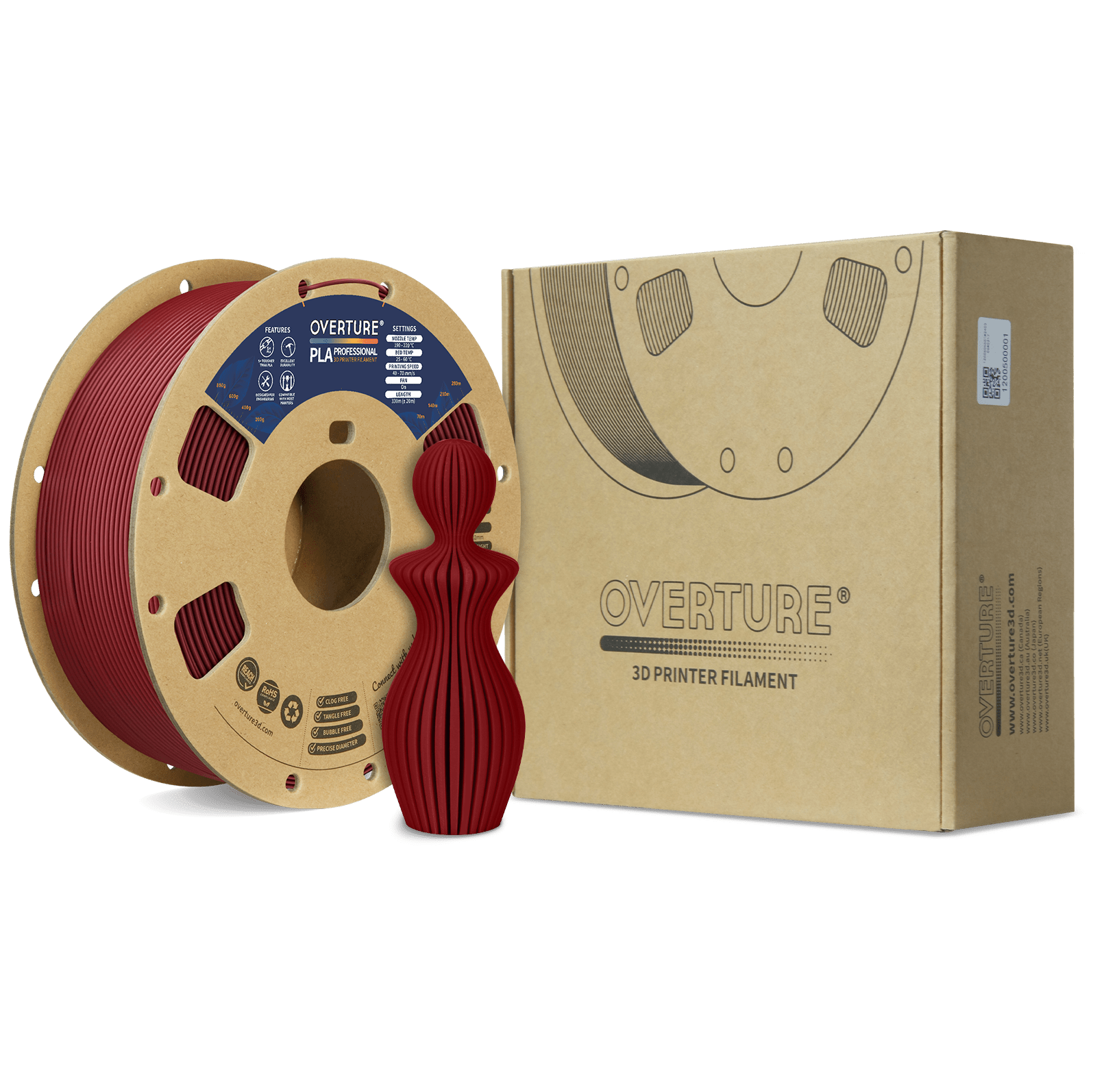 Pla Pro PLA Pro Filament 1.75mm - High Toughness 1kg – Overture 3D