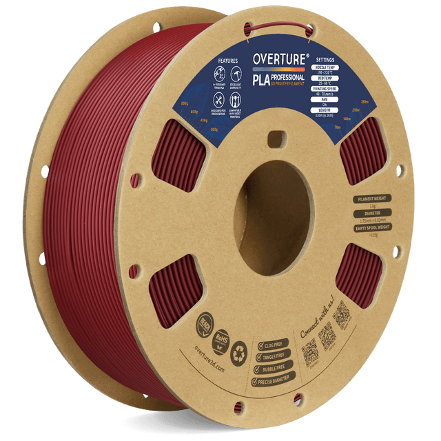 Overture PLA Professional 3D Printer Filament 1.75mm - Overture 3D