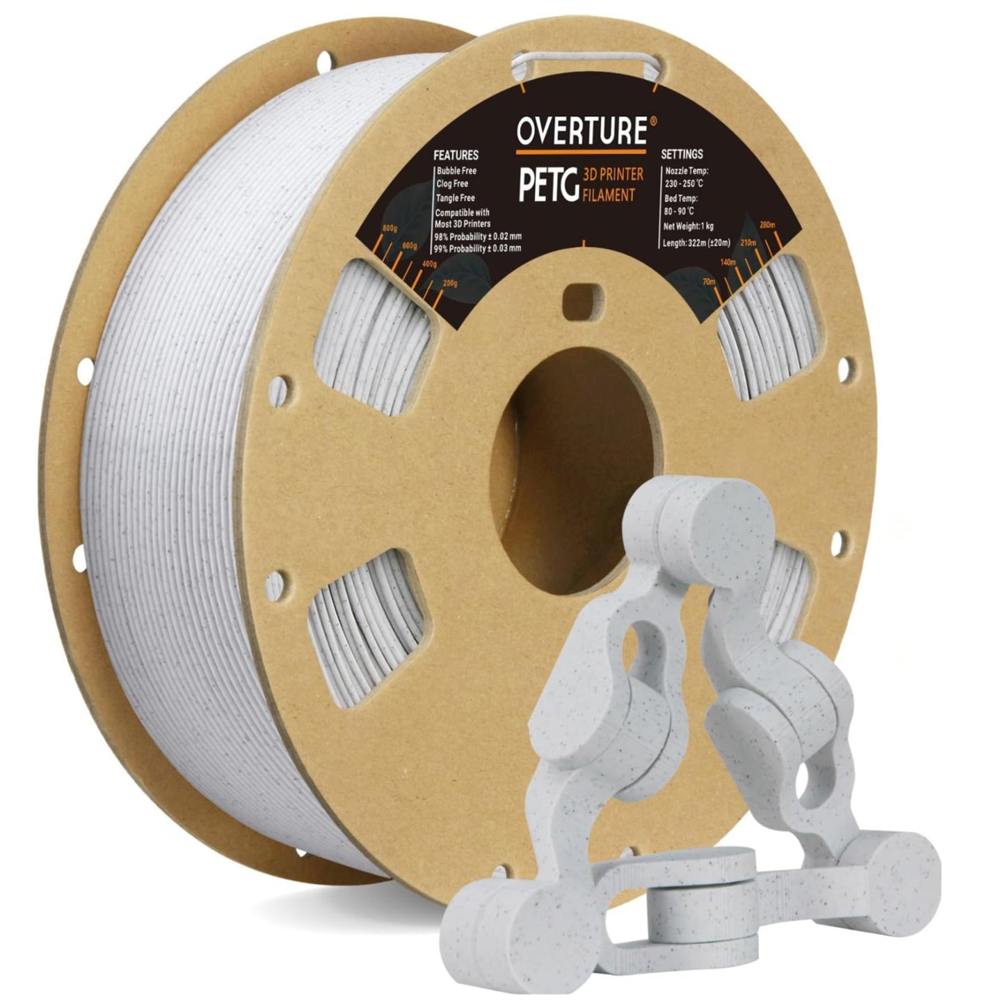 Overture Rock PETG 3D Printer Filament 1.75mm - Overture 3D