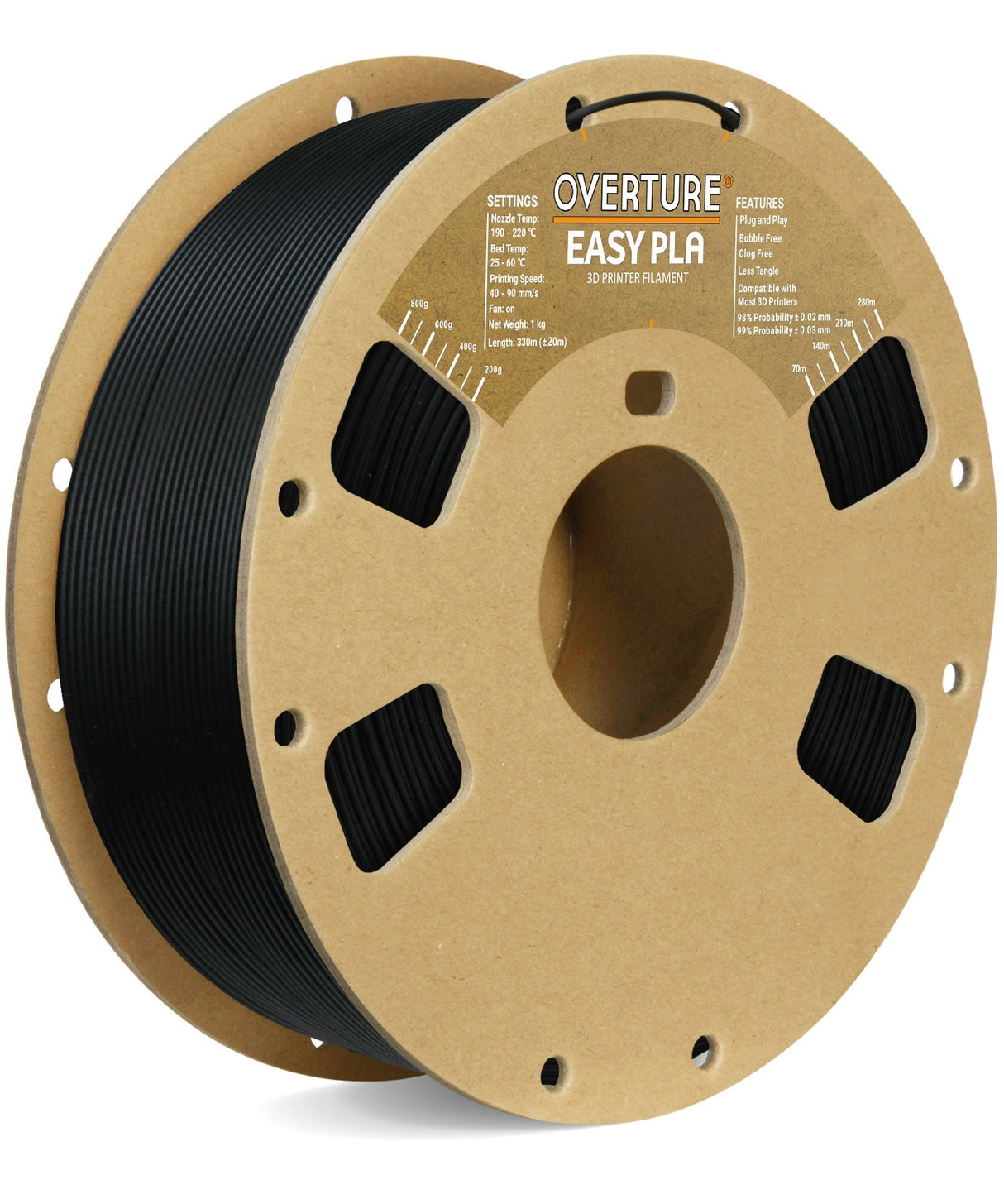 Overture Shimmer PLA 3D Printer Filament 1.75mm - Overture 3D