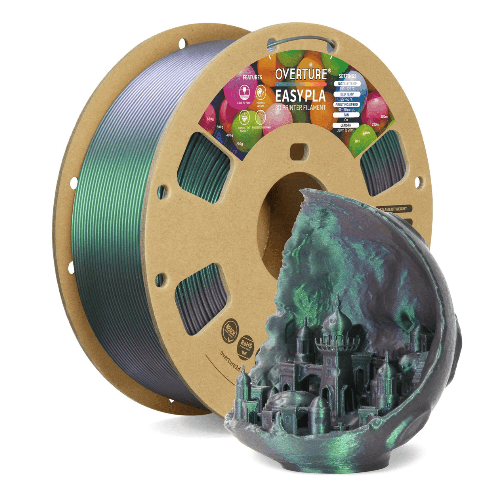 Overture Shimmer PLA 3D Printer Filament 1.75mm - Overture 3D