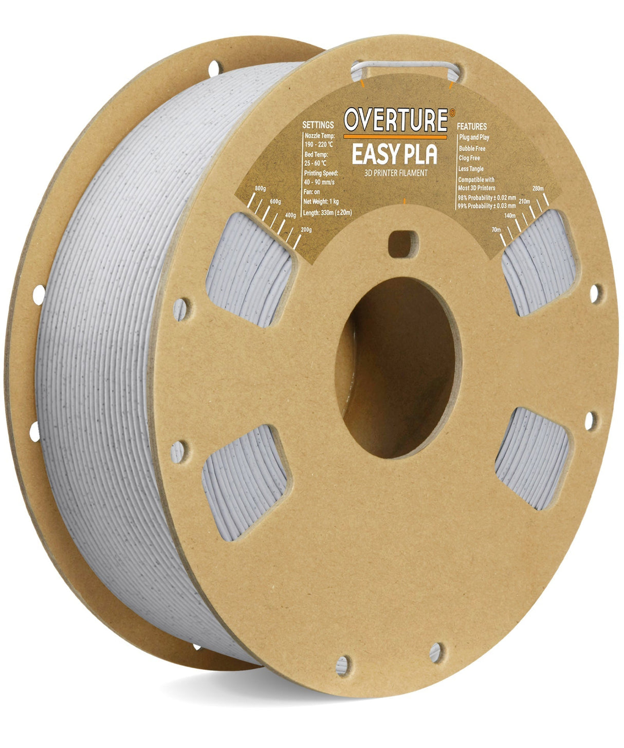 Overture Shimmer PLA 3D Printer Filament 1.75mm - Overture 3D