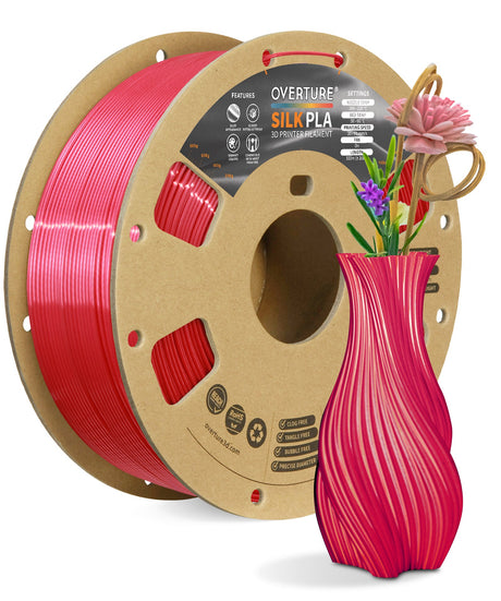 Overture Silk PLA 3D Printer Filament 1.75mm - Overture 3D