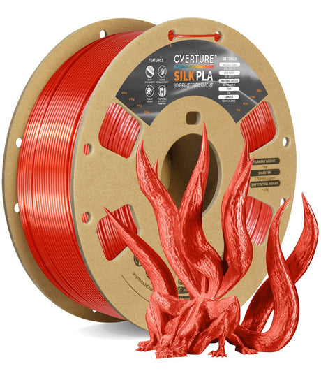 Overture Silk PLA 3D Printer Filament 1.75mm - Overture 3D