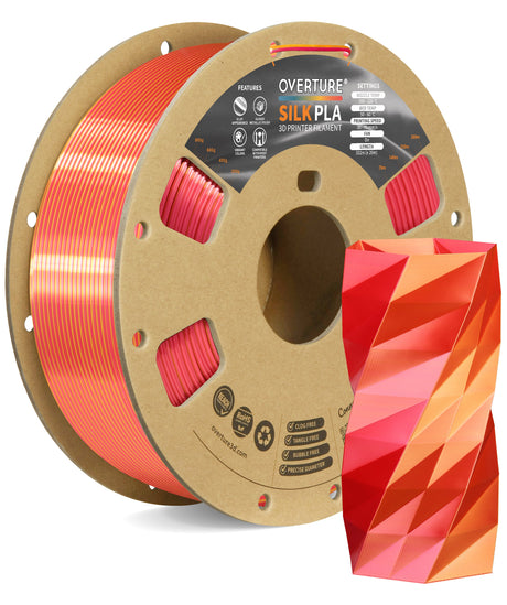 Overture Silk PLA 3D Printer Filament 1.75mm - Overture 3D