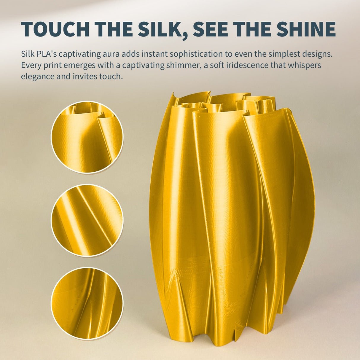 Overture Silk PLA 3D Printer Filament 1.75mm - Overture 3D