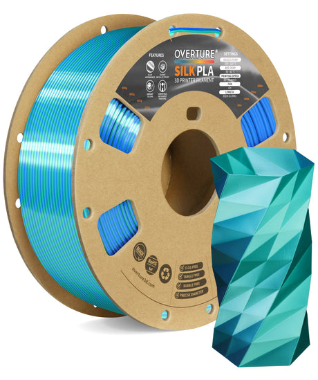 Overture Silk PLA 3D Printer Filament 1.75mm - Overture 3D