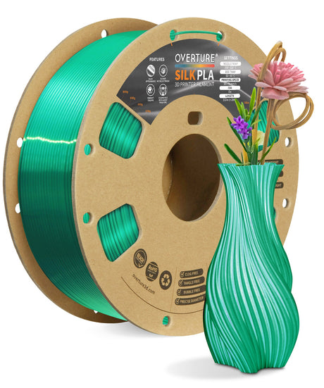 Overture Silk PLA 3D Printer Filament 1.75mm - Overture 3D