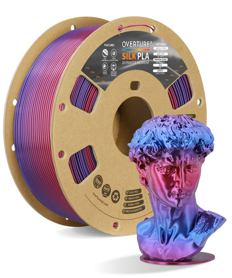 Overture Silk PLA 3D Printer Filament 1.75mm - Overture 3D
