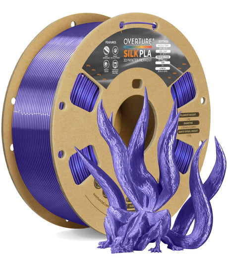 Overture Silk PLA 3D Printer Filament 1.75mm - Overture 3D