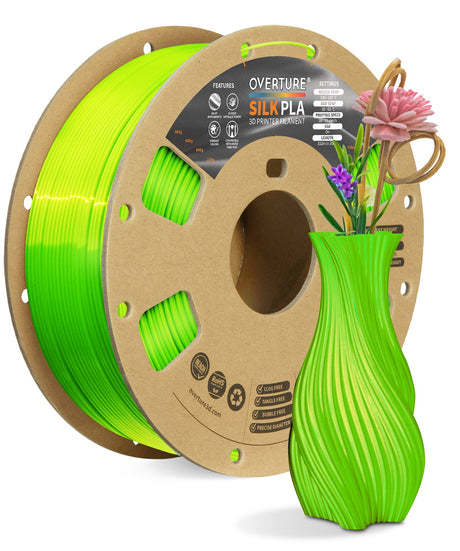 Overture Silk PLA 3D Printer Filament 1.75mm - Overture 3D