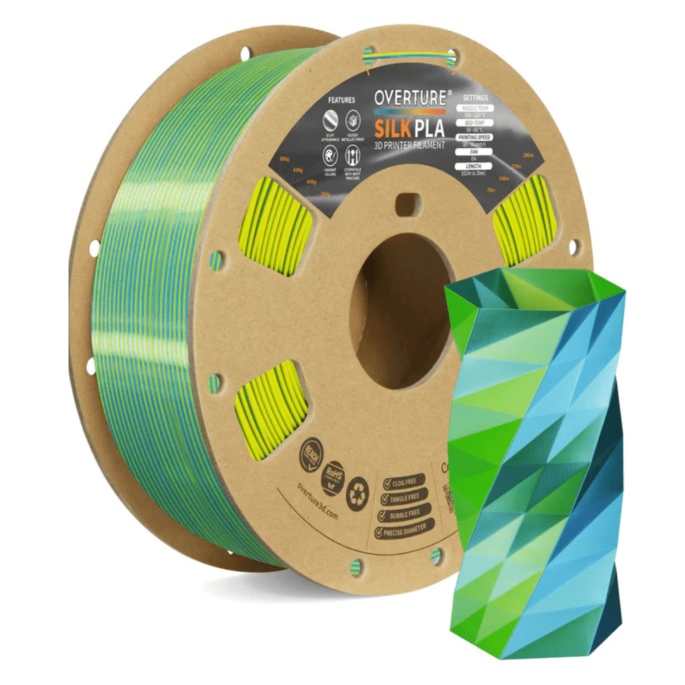 Overture Silk PLA Gradient Filament 1.75mm - Overture 3D