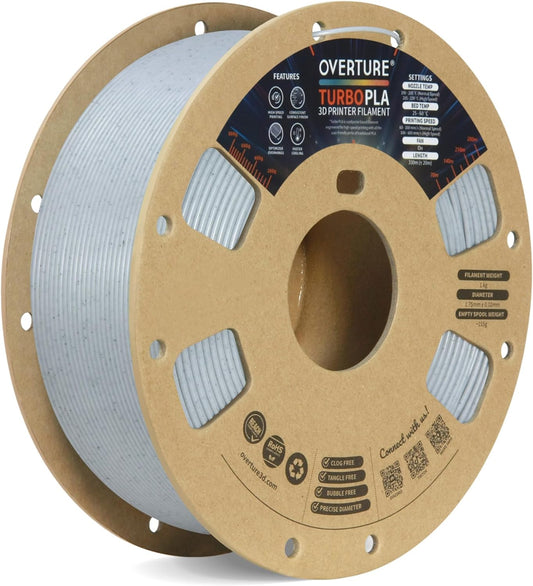 OVERTURE Turbo PLA Filament 1.75mm Rapid PLA 3D Printer Filament - Overture 3D