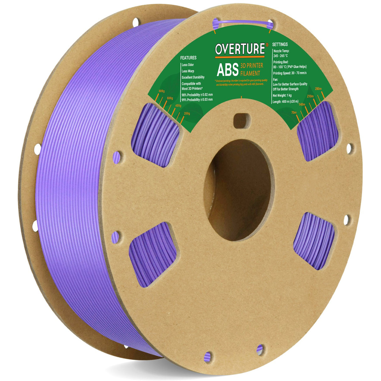 Overture ABS 3D Printer Filament 1.75mm - Overture 3D