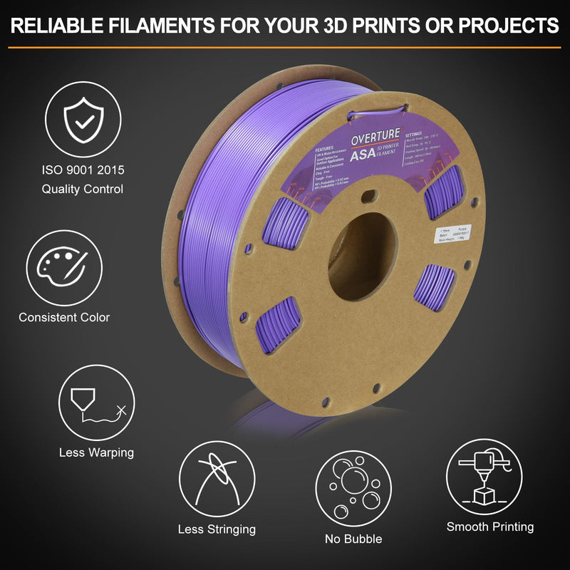 Overture ASA Filament 1.75mm - Overture 3D