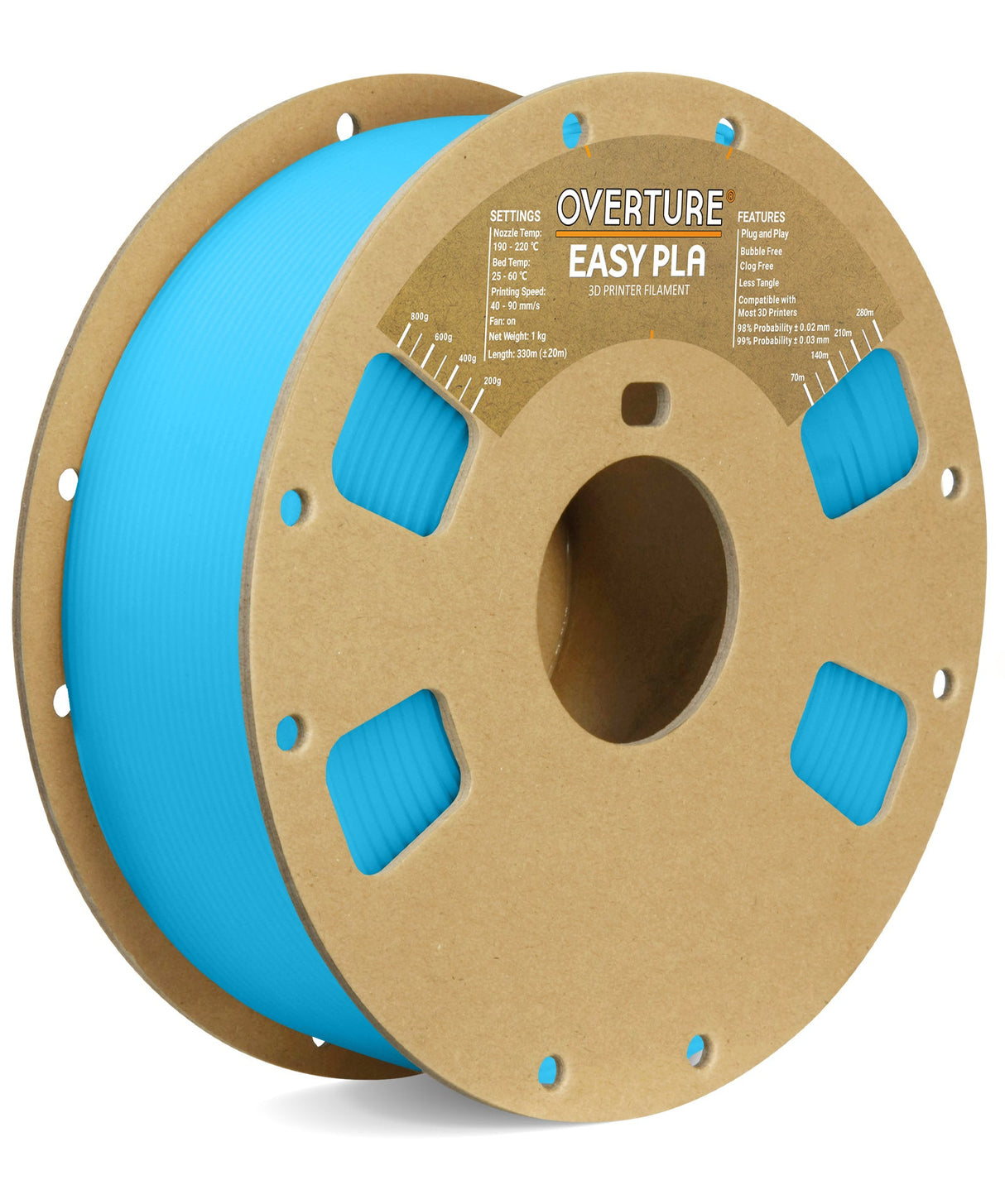 Overture Glow PLA 3D Printer Filament 1.75mm - Overture 3D