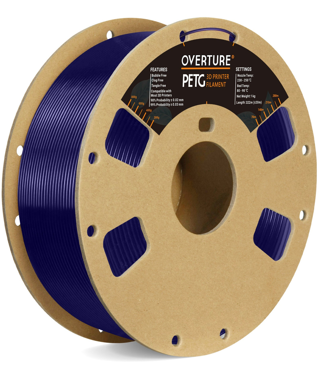 Overture PETG 3D Printer Filament 1.75mm - Overture 3D