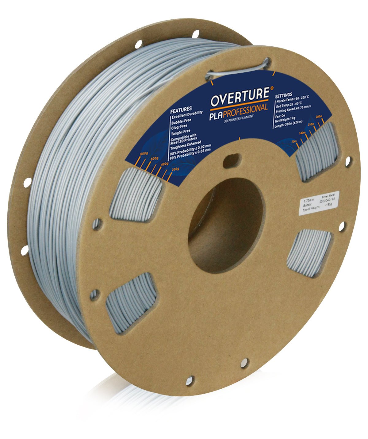 Overture PLA Plus (PLA+)3D Printer Filament 1.75mm - Overture 3D