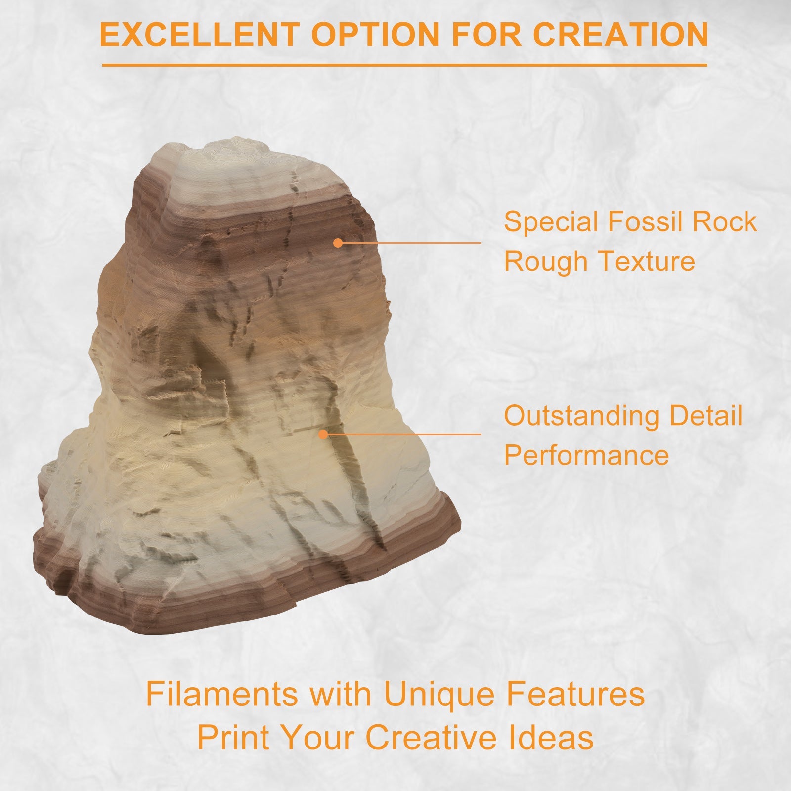 Overture Rock PLA Filament 1.75mm - Overture 3D