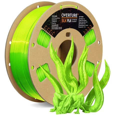 Overture Silk PLA 3D Printer Filament 1.75mm - Overture 3D